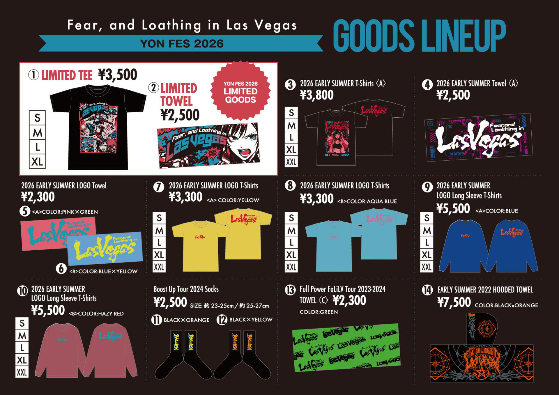 YON FES 2026 限定グッズセット フェス限定グッズ&当日販売グッズ情報 | Fear, and Loathing in Las Vegas