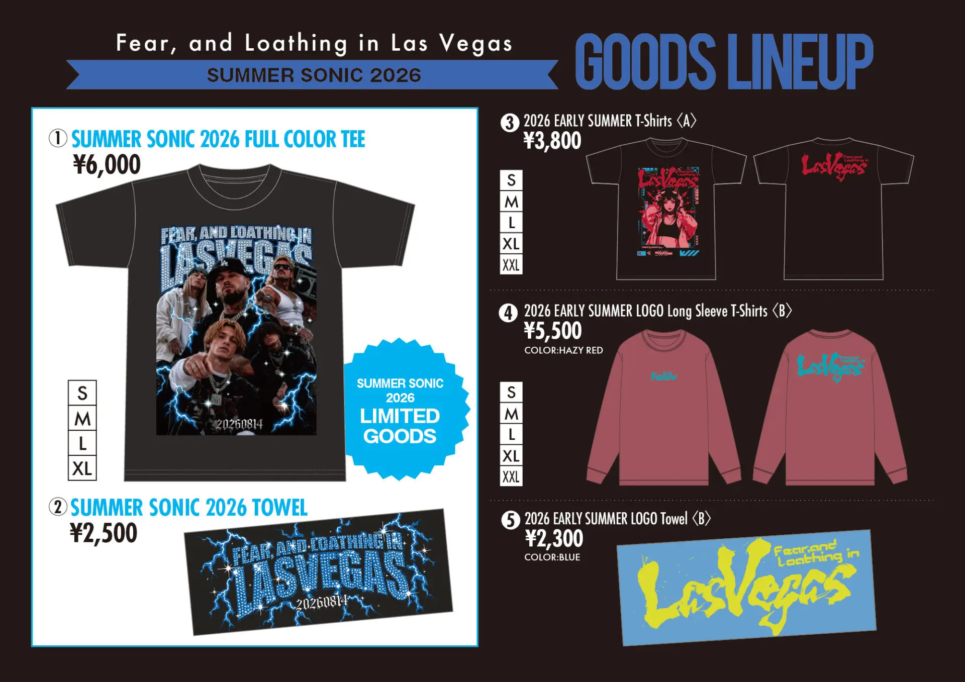 フェス限定グッズ&当日販売グッズ情報 | Fear, and Loathing in Las Vegas