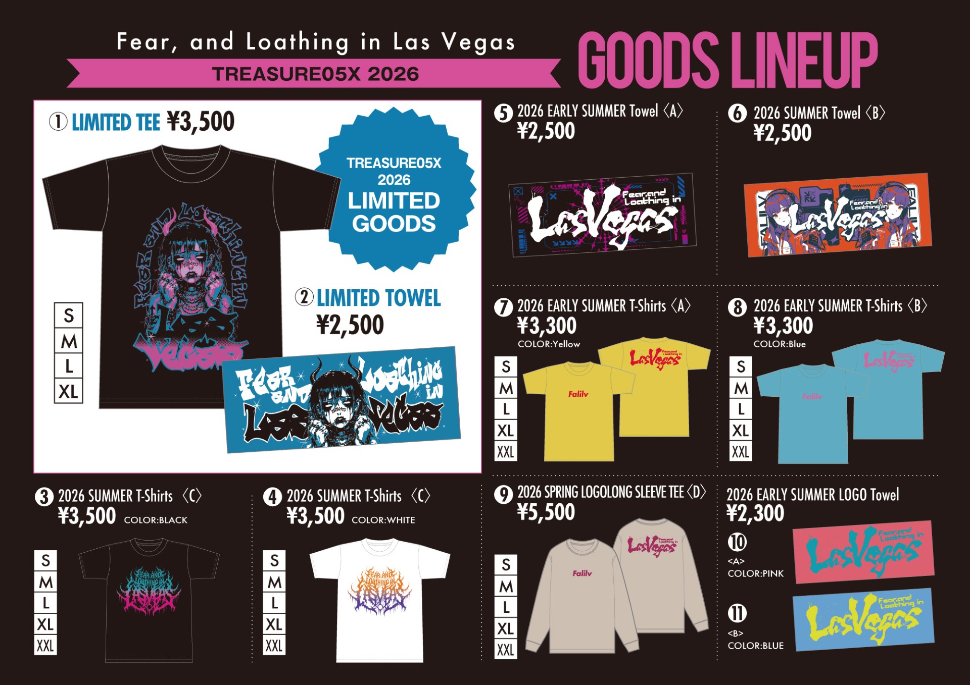 フェス限定グッズ&当日販売グッズ情報 | Fear, and Loathing in Las Vegas