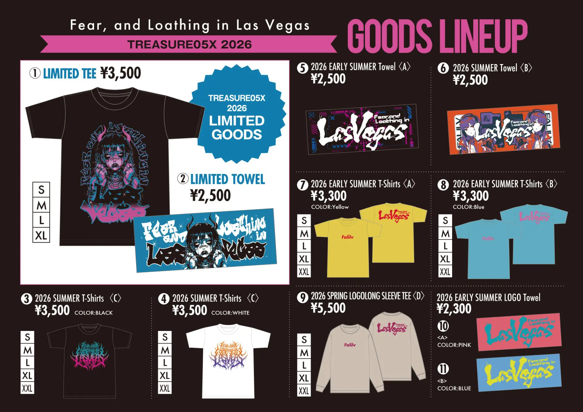 フェス限定グッズ&当日販売グッズ情報 | Fear, and Loathing in Las Vegas